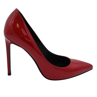 SAINT LAURENT | Red Patent Leather Pointed Toe Stiletto Pumps