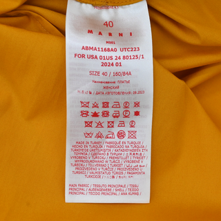 MARNI | Light Orange Cotton Poplin Midi Dress