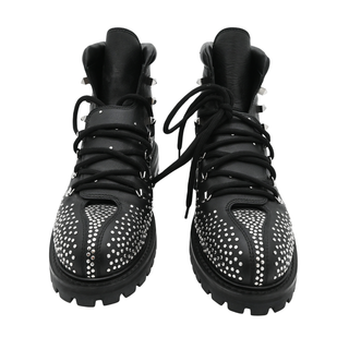 VALENTINO | Rockstud Embellished Leather Combat Boots