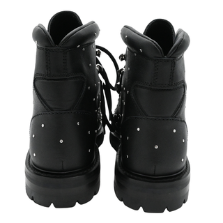 VALENTINO | Rockstud Embellished Leather Combat Boots