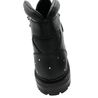 VALENTINO | Rockstud Embellished Leather Combat Boots