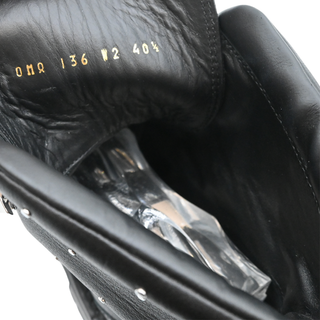 VALENTINO | Rockstud Embellished Leather Combat Boots
