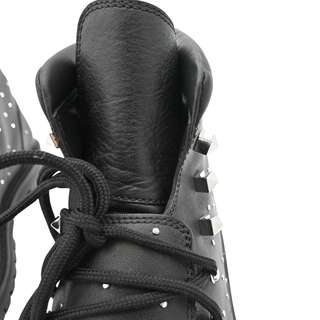 VALENTINO | Rockstud Embellished Leather Combat Boots