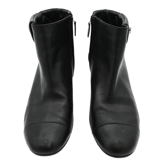 CHANEL | Quilted Leather Turnlock Ankle Boots