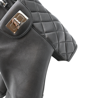 CHANEL | Quilted Leather Turnlock Ankle Boots