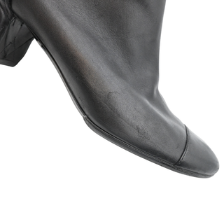 CHANEL | Quilted Leather Turnlock Ankle Boots