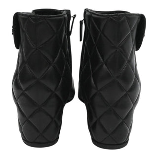 CHANEL | Quilted Leather Turnlock Ankle Boots