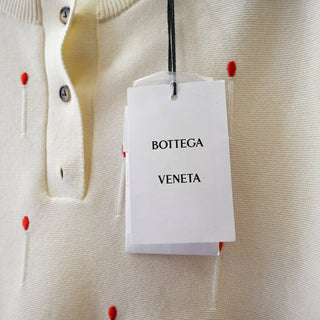 BOTTEGA VENETA | Embroidered Matches Ivory Knit Top