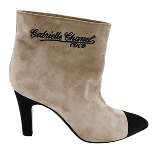 Gabrielle Chanel Coco Suede Cap-Toe Ankle Boots