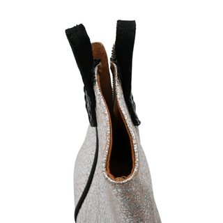 WE THE FREE | We The Free Wesley Metallic Silver & Pink Leather Western Ankle Boots