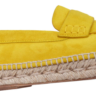 HERMES | Trip Yellow Suede Espadrille Loafers