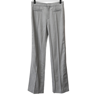 CHLOE | Swan Grey Tailored Wool Trousers