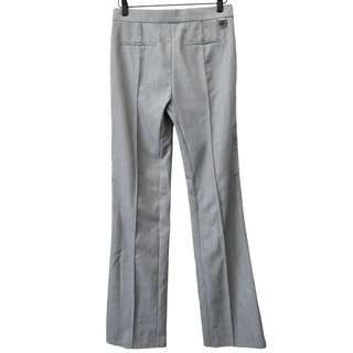 CHLOE | Swan Grey Tailored Wool Trousers