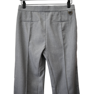 CHLOE | Swan Grey Tailored Wool Trousers