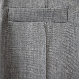 CHLOE | Swan Grey Tailored Wool Trousers