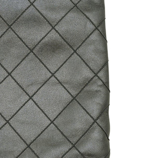 Metallic Pewter Quilted Leather Tassel Crossbody Bag