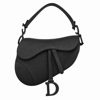 DIOR | Black Saddle Leather Shoulder Bag