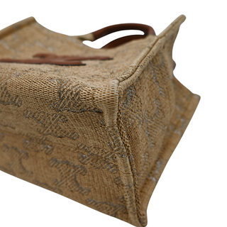 CELINE | Raffia Jacquard Mini Triomphe Cabas Tote Bag