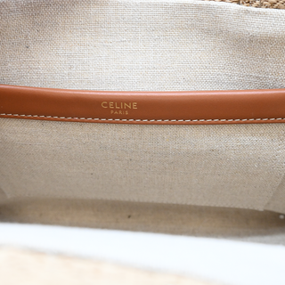 CELINE | Raffia Jacquard Mini Triomphe Cabas Tote Bag