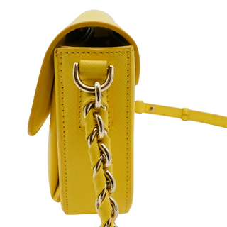 SALVATORE FERRAGAMO | Double Gancini Yellow Crossbody Bag