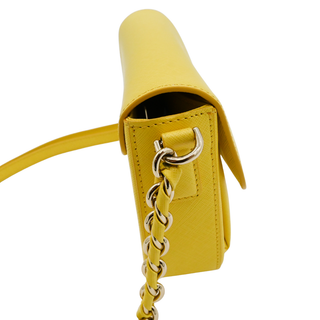 SALVATORE FERRAGAMO | Double Gancini Yellow Crossbody Bag