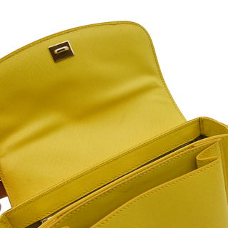 SALVATORE FERRAGAMO | Double Gancini Yellow Crossbody Bag