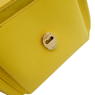 SALVATORE FERRAGAMO | Double Gancini Yellow Crossbody Bag