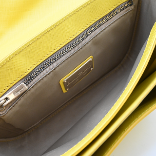 SALVATORE FERRAGAMO | Double Gancini Yellow Crossbody Bag