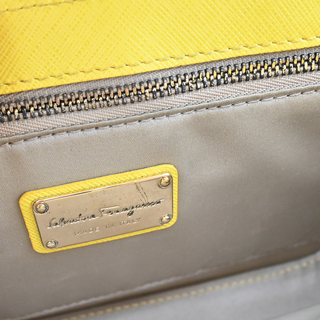 SALVATORE FERRAGAMO | Double Gancini Yellow Crossbody Bag