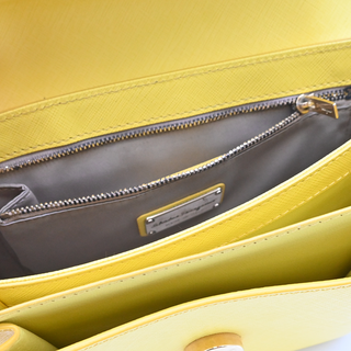 SALVATORE FERRAGAMO | Double Gancini Yellow Crossbody Bag