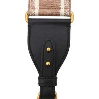 DIOR | Mauve & Beige Embroidered Canvas Bag Strap