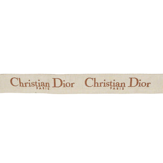 DIOR | Mauve & Beige Embroidered Canvas Bag Strap