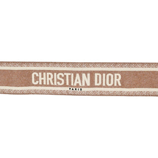 DIOR | Mauve & Beige Embroidered Canvas Bag Strap