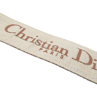 DIOR | Mauve & Beige Embroidered Canvas Bag Strap