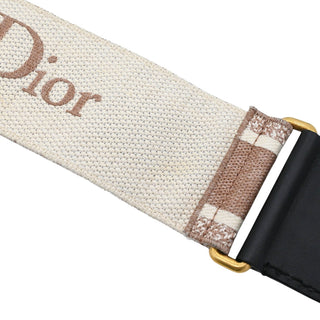 DIOR | Mauve & Beige Embroidered Canvas Bag Strap