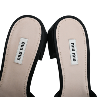 Crystal Embellished Block Heel Mules