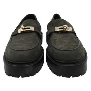 HERMES | Icone Buckle Suede Chunky Loafers