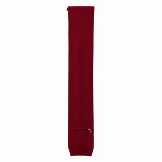 Vintage Cashmere Knit Scarf with Zipper Pocket