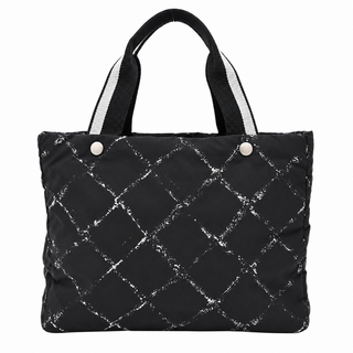 Travel Line Quilted Nylon Tote Bag
