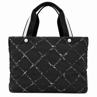 Travel Line Quilted Nylon Tote Bag