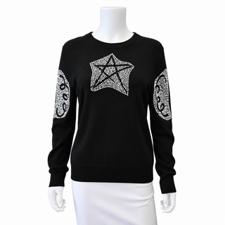 LIBERTINE | Crystal Embellished Star Cashmere Sweater