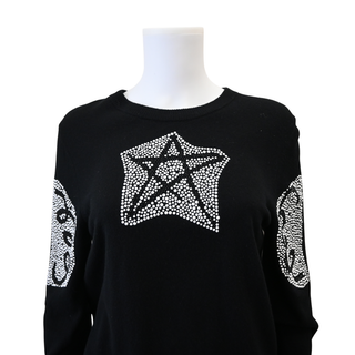 LIBERTINE | Crystal Embellished Star Cashmere Sweater