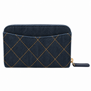 Dark Blue Denim Classic Zipped Coin Purse Spring 2026