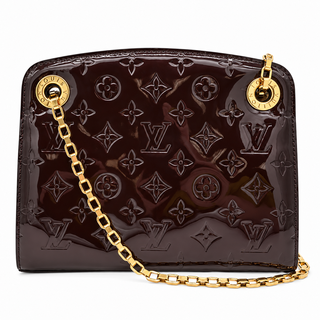 LOUIS VUITTON | Monogram Vernis Virginia PM Chain Shoulder Bag