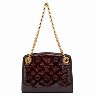 LOUIS VUITTON | Monogram Vernis Virginia PM Chain Shoulder Bag