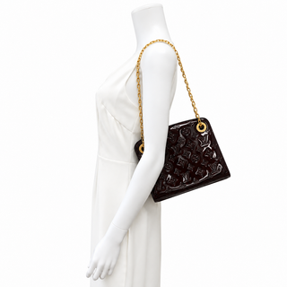 LOUIS VUITTON | Monogram Vernis Virginia PM Chain Shoulder Bag