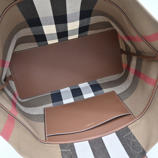 BURBERRY | Check Canvas Tote Bag