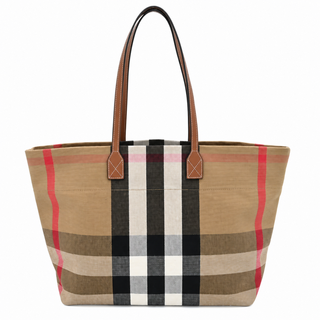 BURBERRY | Check Canvas Tote Bag