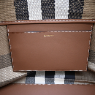 BURBERRY | Check Canvas Tote Bag