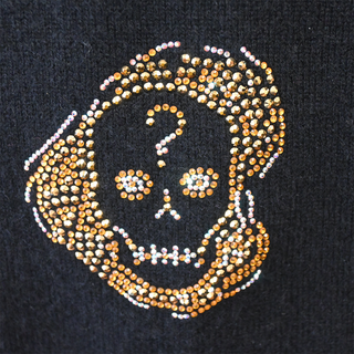 LIBERTINE | Crystal Embellished Skull Cashmere Sweater